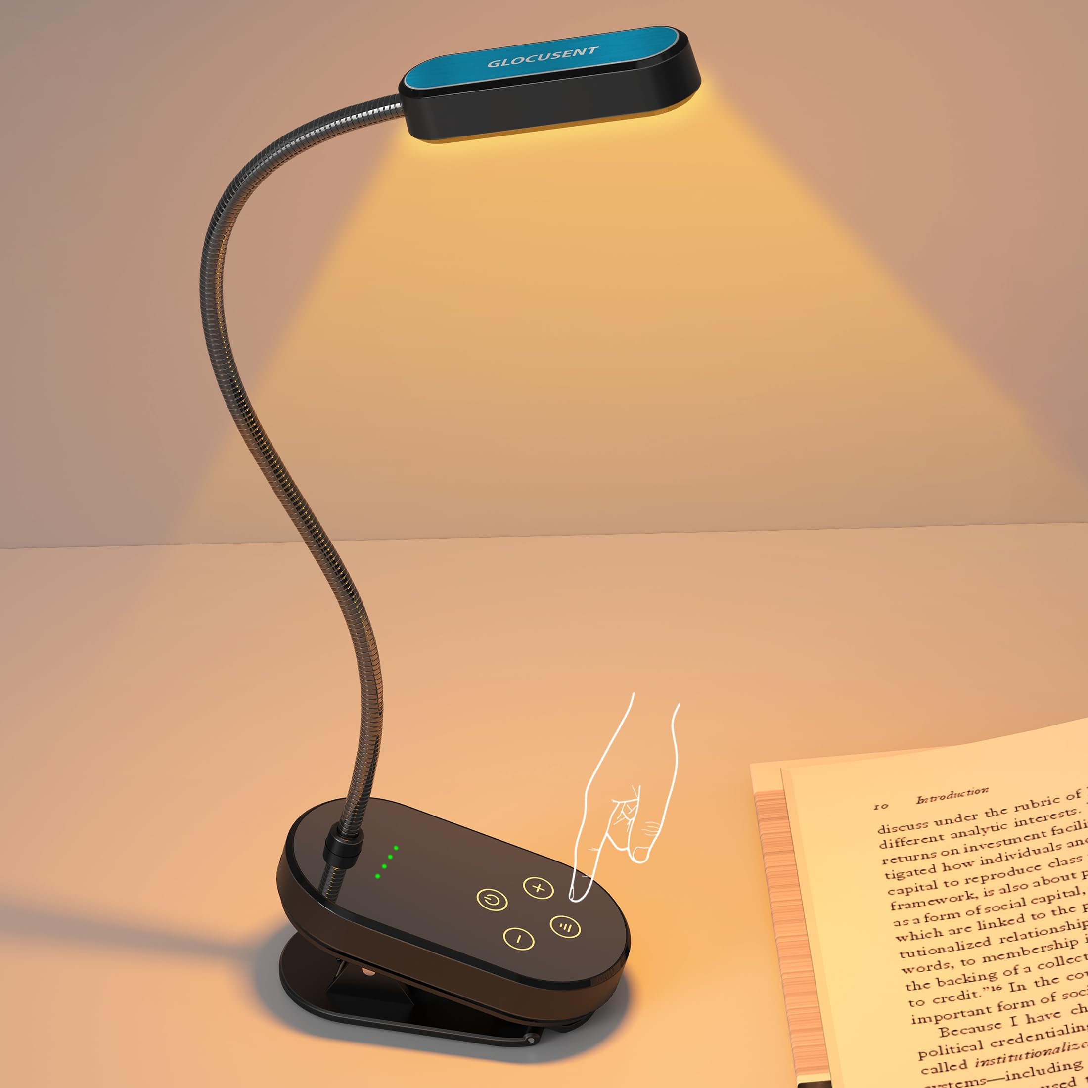 Glocusent 16 Led Mini Book Light for Reading in Bed